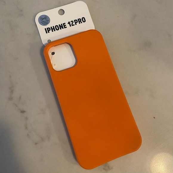 🔴 Bright Orange iPhone 12 Pro Case - Picture 2 of 2